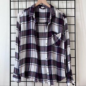 Flannel style button up shirt